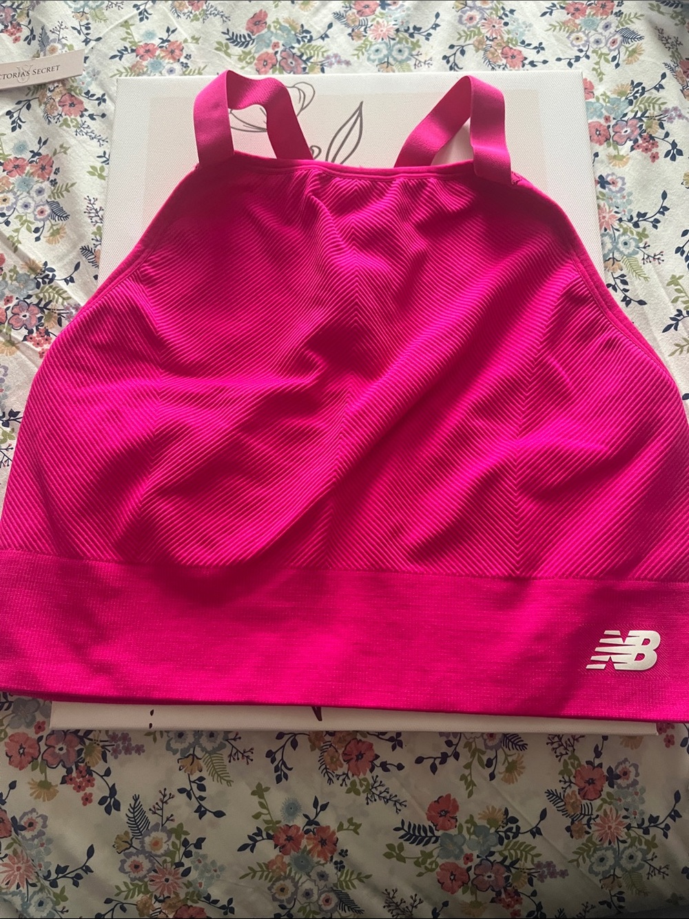 New Balance Bright Pink Supportive Sports Bra